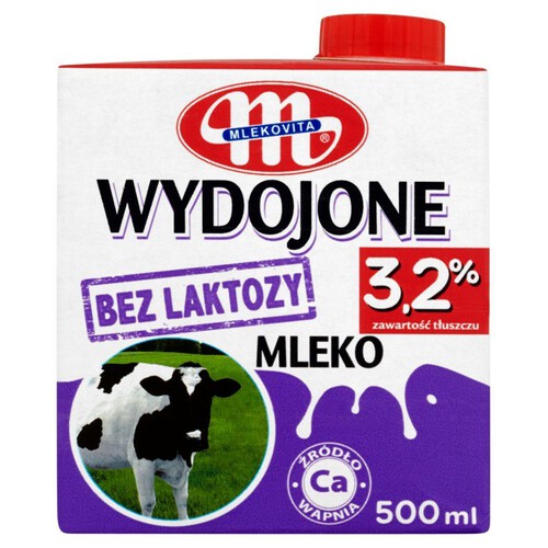 Mleko bez laktozy UHT 3.2 % Mlekovita 500 ml