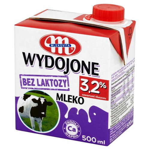 Mleko bez laktozy UHT 3.2 % Mlekovita 500 ml