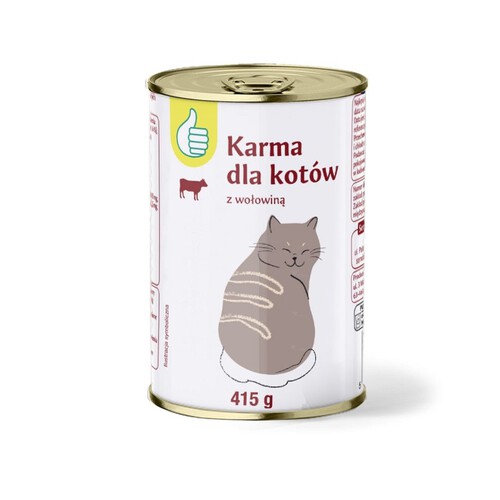 Karma mokra z wołowiną dla kotów dorosłych  Auchan 415 g
