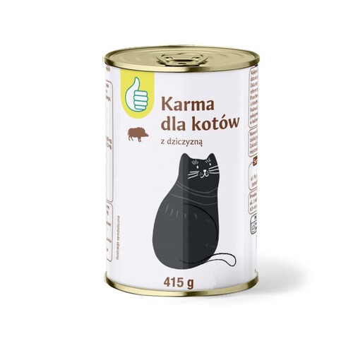 Karma mokra z dziczyzną dla dorosłych kotów Auchan 415 g