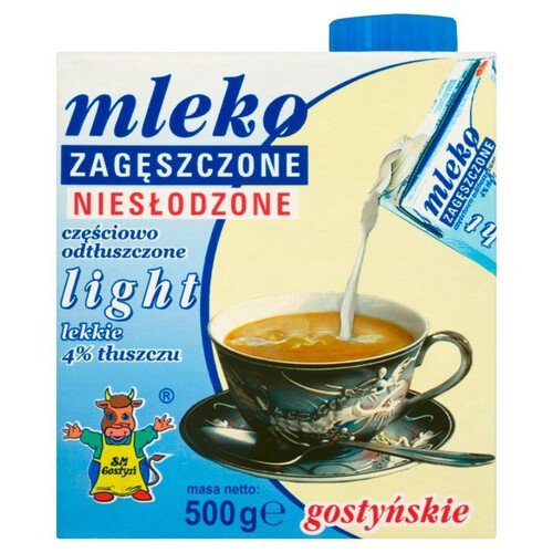Mleko zagęszczone niesłodzone 4% light SM Gostyń 500 g