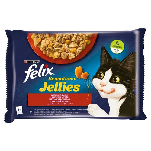 Karma mokra dla kotów mięsne smaki w galaretce Felix 4 x 85 g