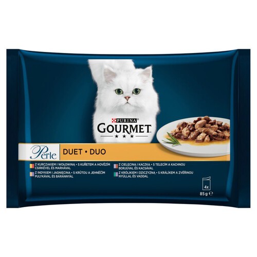 Pełnoporcjowa karma dla dorosłych kotów Gourmet 4 x 85 g