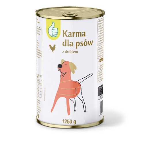 Karma mokra dla psów z drobiem  Auchan 1,25 kg