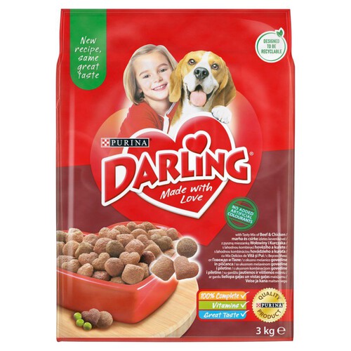 Darling sucha karma dla dorosłych psów z wołowiną Purina 3 kg