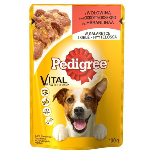 Karma pełnoporcjowa dla dorosłych psów z wołowiną Pedigree 100 g