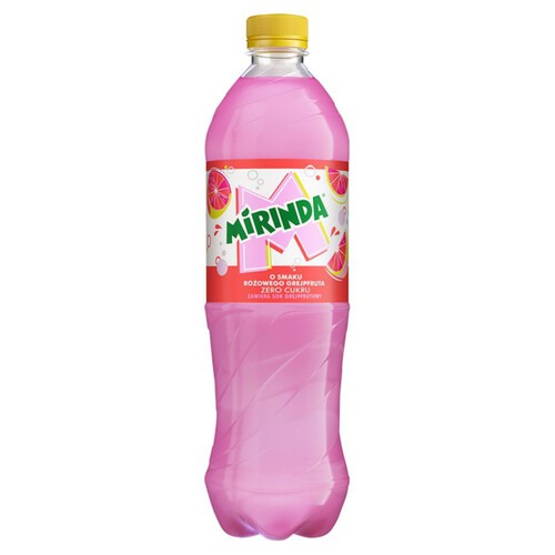 Napój gazowany o smaku różowego grejpfruta bez cukru Mirinda 850 ml