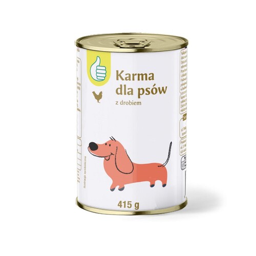 Pełnoporcjowa karma dla dorosłych psów, mokra z drobiem Auchan 400 g