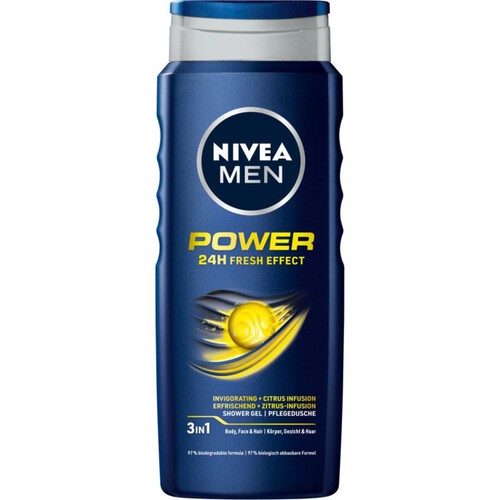 Men Power 24H Fresh Effect żel po prysznic dla mężczyzn NIVEA 500 ml