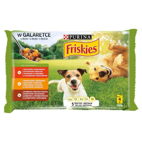 Karma mokra mix smaków dla dorosłych psów Friskies 4 x 100 g