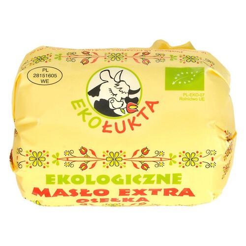 Ekologiczne masło extra osełka EKOŁukta 200 g
