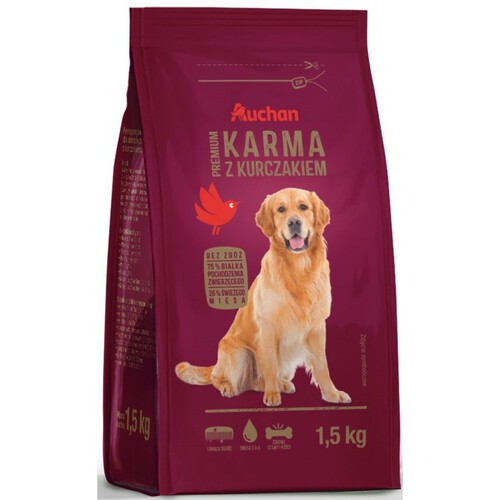 Karma Premium z kurczakiem Auchan 1,5kg