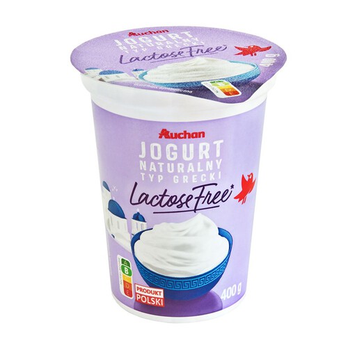 Jogurt naturalny typu greckiego bez laktozy Auchan 400 g