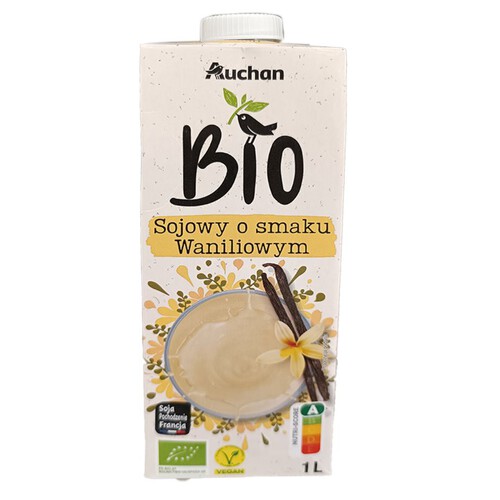 BIO Napój sojowy o smaku waniliowym bez laktozy Auchan 1 l