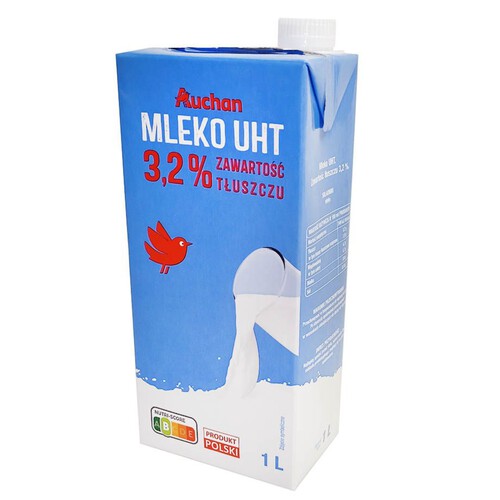 Mleko UHT 3.2%  Auchan 1 l