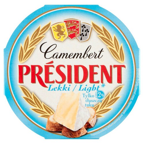 Ser camembert lekki 12% tłuszczu Président 120 g