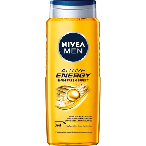 Men Żel pod prysznic Active Energy NIVEA 500 ml