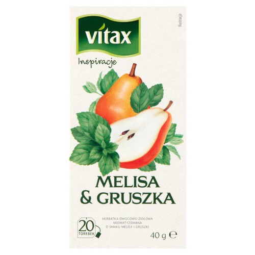 Melisa i Gruszka herbata ziłowa Vitax 20 torebek