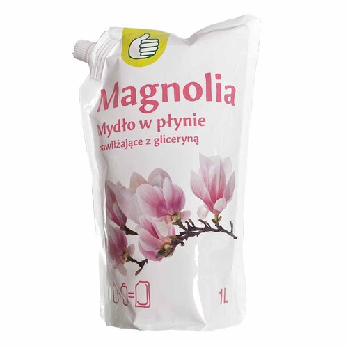 Mydło w płynie nawilżające z gliceryną Magnolia zapas Auchan 1 l