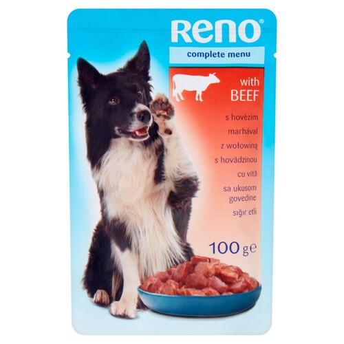Karma mokra dla psów z wołowiną  Reno 100 g