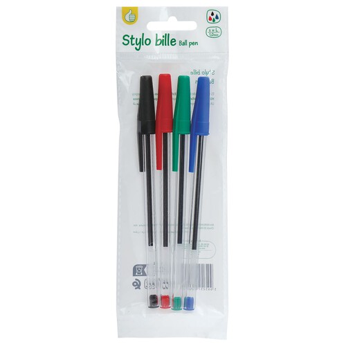 Długopis Stylo bille 1.0 mm różne kolory Auchan 4 sztuki