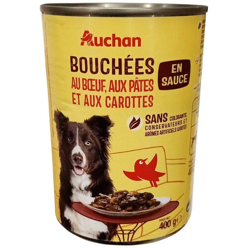 Karma mokra dla psów z wołowiną i marchewką Auchan 400 g