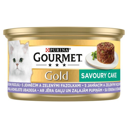 Gourmet Gold karma dla dorosłych kotów z jagnięciną i zielona fasolą Purina 85 g