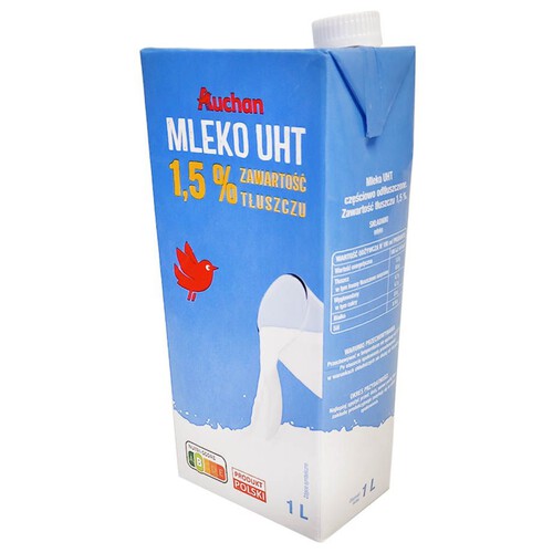 Mleko UHT 1.5%   Auchan 1 l