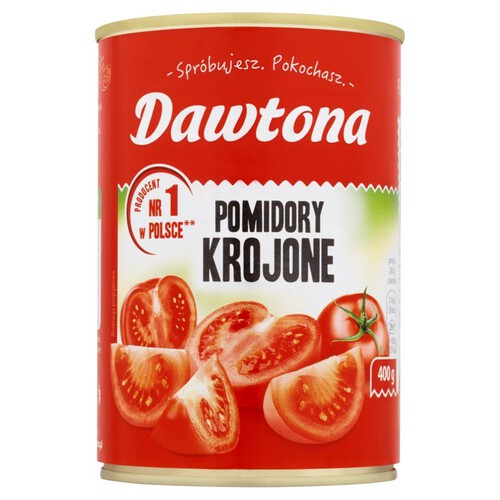 Pomidory krojone bez skórki w soku pomidorowym Dawtona 400 g