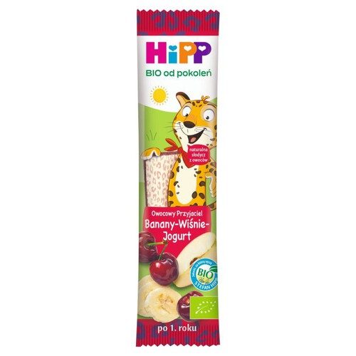 Miękki batonik o smaku banany-wiśnie-jogurt po 1.roku  HIPP 23 g 