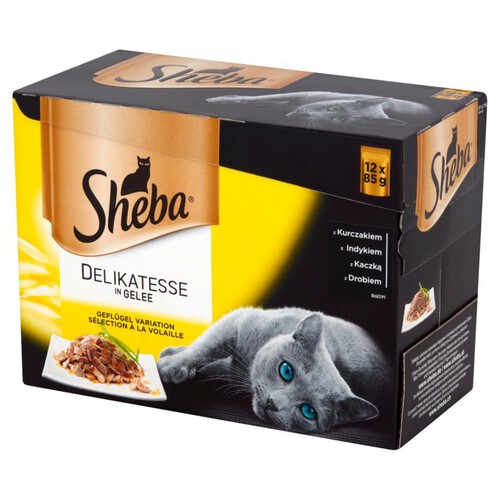 Karma pełnoporcjowa dla dorosłych kotów Sheba 12 x 85 g