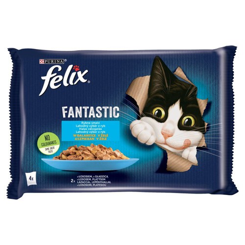 Karma mokra dla kotów rybne smaki w galaretce Felix 4 x 85 g